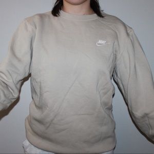 Beige Nike crewneck